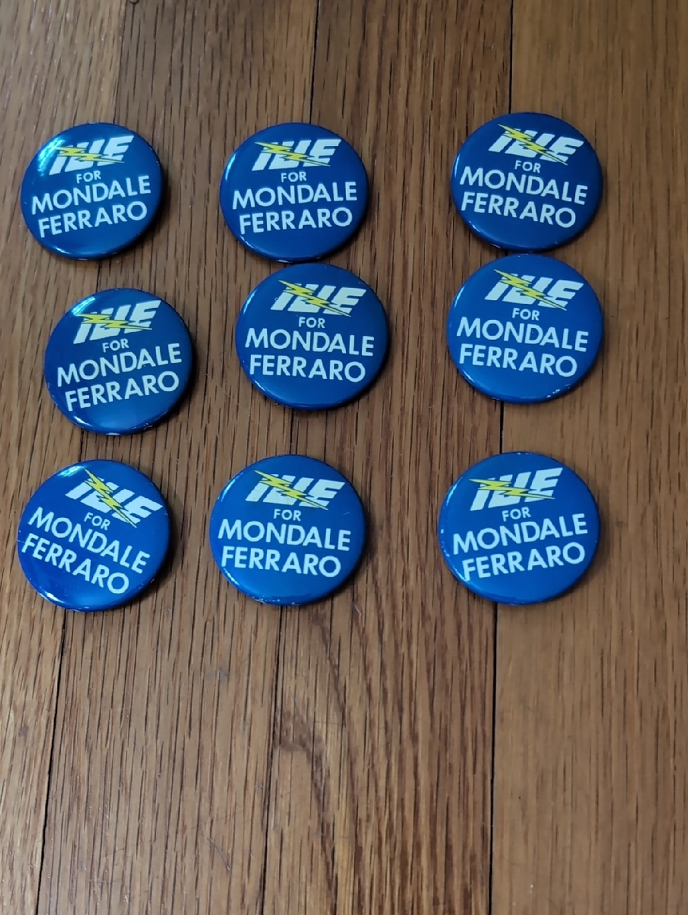 Vintage Mondale Ferraro Pins